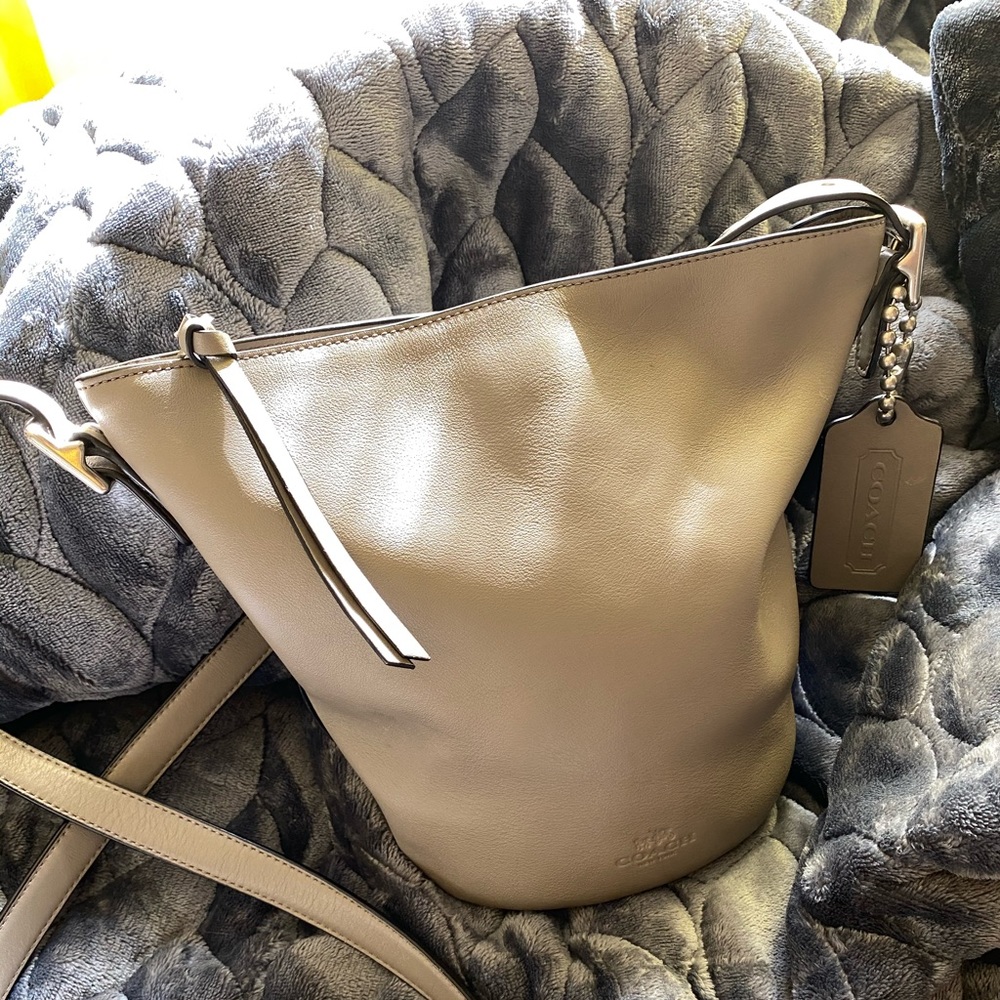 Coach Bleeker Mini Duffle Crossbody Grey